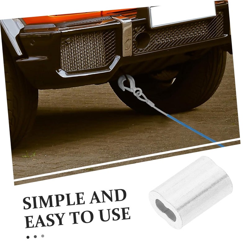 Silver Buckle Cable Clamp 250pcs Wire Rope Crimping Loop Sleeves 1 20X0 80X0 50CM - Image 4